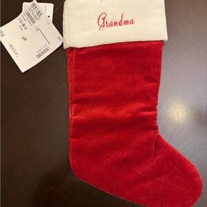 Pottery Barn Red Velvet Christmas Stocking